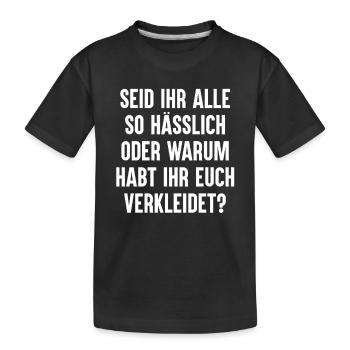 Kostüm Karneval Fasching - Kinder Premium Bio T-Shirt - Schwarz - Vorne