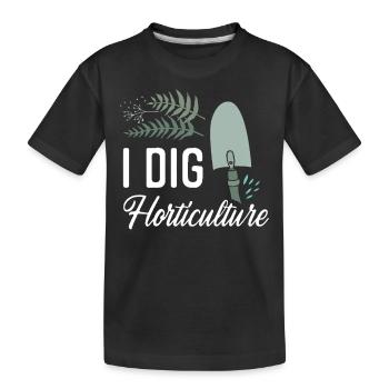 Amateur de plantes jardinage Jeu de mots je creuse - T-shirt bio Premium Enfant - noir - Devant