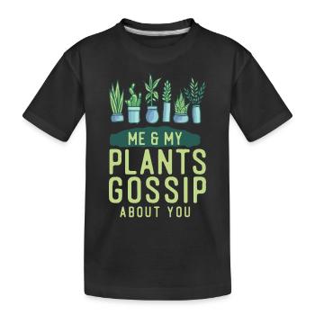Amoureux des plantes Jardiner Moi Et Mon - T-shirt bio Premium Enfant - noir - Devant