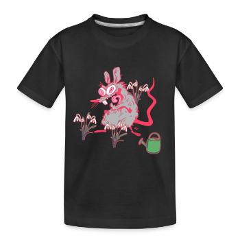 Rat de jardin perce-neige Printemps Jardinier - T-shirt bio Premium Enfant - noir - Devant