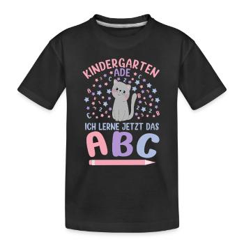 Bye Bye Kindergarten Kita Abgänger 2026 Mädchen - Kinder Premium Bio T-Shirt - Schwarz - Vorne