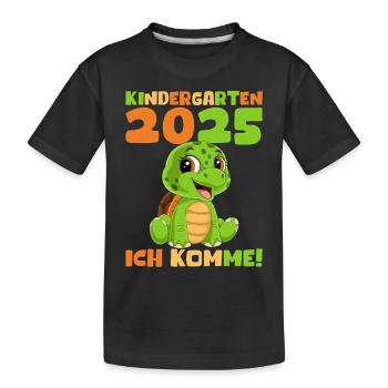 Kindergarten 2025 Kids Gift Kita 2025 Decoration - Kids' Premium Organic T-Shirt - black - Front