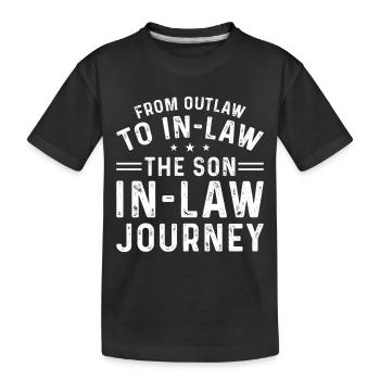 Favorite son: father, mother, mother-in-law - Kids' Premium Organic T-Shirt - black - Front