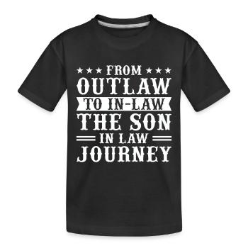 Favorite son: father, mother, mother-in-law - Kids' Premium Organic T-Shirt - black - Front