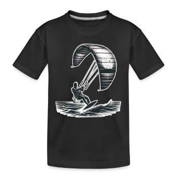 Kitesurf Kitesurfer Kiteboard - T-shirt bio Premium Enfant - noir - Devant