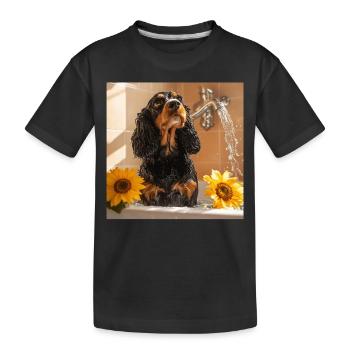 Cocker Spaniel - Kinder Premium Bio T-Shirt - Schwarz - Vorne