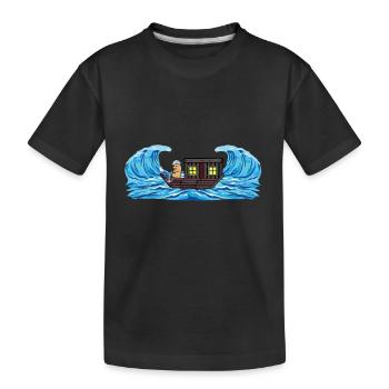 Voyage d’aventure Bateau de cacahuètes Excursion Voyageur - T-shirt bio Premium Enfant - noir - Devant