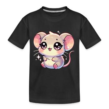 Super Cute Kawaii Baby Mouse - Kinder Premium Bio T-Shirt - Schwarz - Vorne
