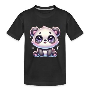 Super Cute Kawaii Baby Panda - Kinder Premium Bio T-Shirt - Schwarz - Vorne