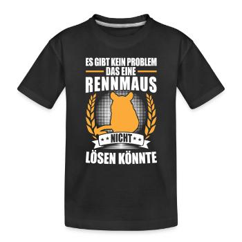 Gerbille résout mes problèmes de gerbille rongeur - T-shirt bio Premium Enfant - noir - Devant