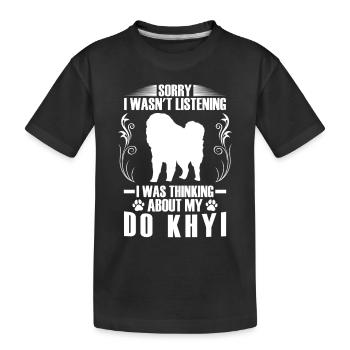 Pensée de Do Khyi Dogue tibétain Mastiff tibétain - T-shirt bio Premium Enfant - noir - Devant
