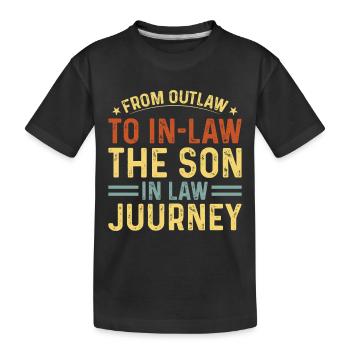 Favorite son: father, mother, mother-in-law - Kids' Premium Organic T-Shirt - black - Front