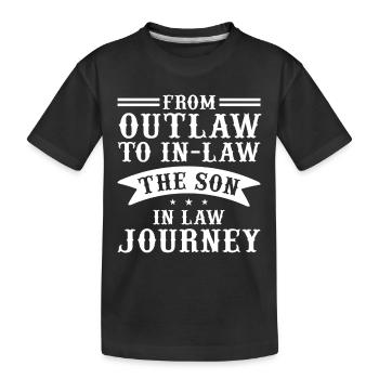 Favorite son: father, mother, mother-in-law - Kids' Premium Organic T-Shirt - black - Front