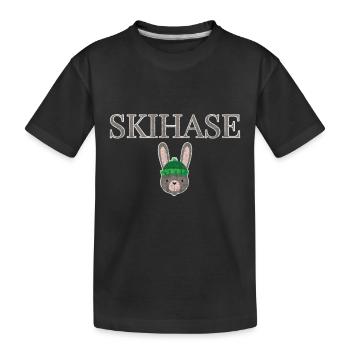Ski Bunny Lapin d’hiver - T-shirt bio Premium Enfant - noir - Devant