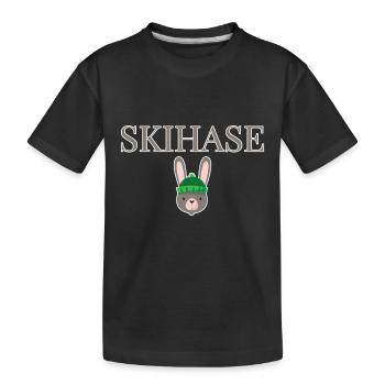 Ski Bunny Lapin d’hiver - T-shirt bio Premium Enfant - noir - Devant