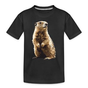Marmots Groundhog - Kids' Premium Organic T-Shirt - black - Front
