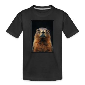 Marmots Groundhog - Kids' Premium Organic T-Shirt - black - Front