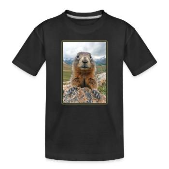 Marmots Groundhog - Kids' Premium Organic T-Shirt - black - Front