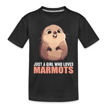 Marmots Groundhog - Kids' Premium Organic T-Shirt - black - Front
