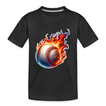 Baseball - Kinder Premium Bio T-Shirt - Schwarz - Vorne