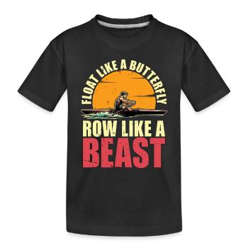 Water Rowing Float Like A Butterfly Water Sports - Kids' Premium Organic T-Shirt - black - Front