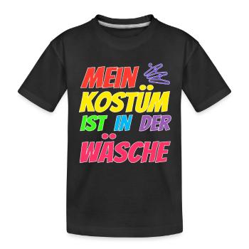 My costume is in the wash - Kids' Premium Organic T-Shirt - black - Front