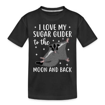 Sugar glider - Kids' Premium Organic T-Shirt - black - Front