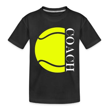 Tennistrainer - Kinder Premium Bio T-Shirt - Schwarz - Vorne
