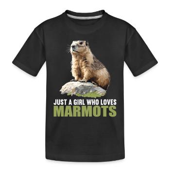 Marmots Groundhog - Kids' Premium Organic T-Shirt - black - Front