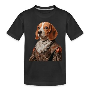 Beagle - Kinder Premium Bio T-Shirt - Schwarz - Vorne