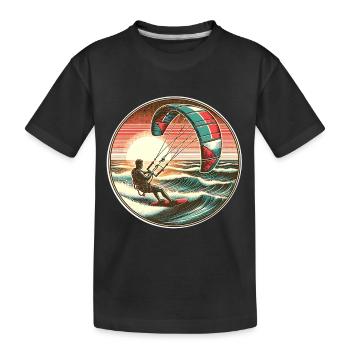Kitesurf Kitesurfer Kiteboard - T-shirt bio Premium Enfant - noir - Devant