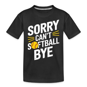 Softball Joueur de softball Drôle de cadeau de softball - T-shirt bio Premium Enfant - noir - Devant