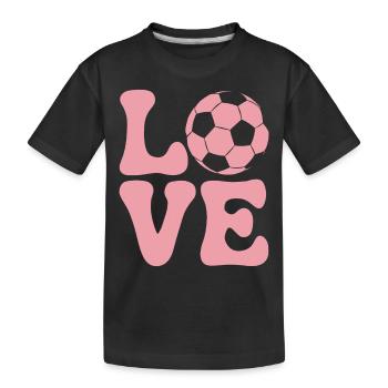 Fußball Spruch Süße Lustiges Fussballerin Geschenk - Kinder Premium Bio T-Shirt - Schwarz - Vorne