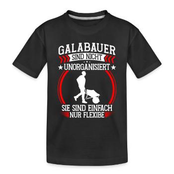 Galabauer sind unorganisiert Landschaftsbauer - Kinder Premium Bio T-Shirt - Schwarz - Vorne