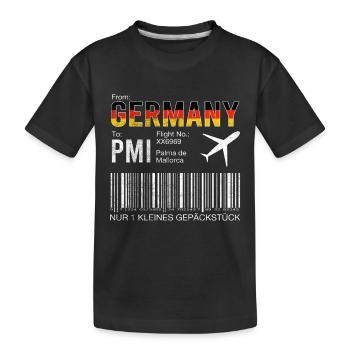 Billet d’avion Palma - T-shirt bio Premium Enfant - noir - Devant