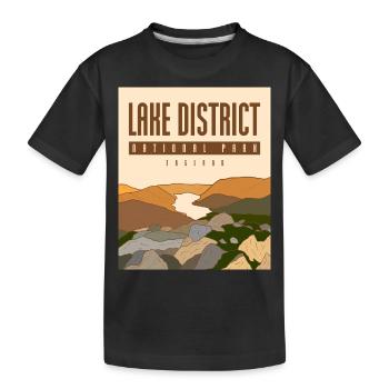 Parc national du Lake District – Angleterre - T-shirt bio Premium Enfant - noir - Devant