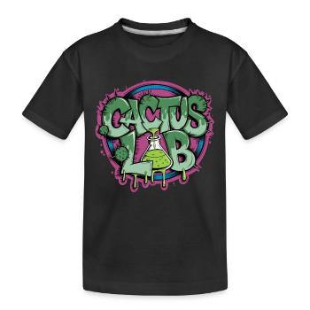 Cactus Labor Chemie Kreativität Entfalten - Kinder Premium Bio T-Shirt - Schwarz - Vorne