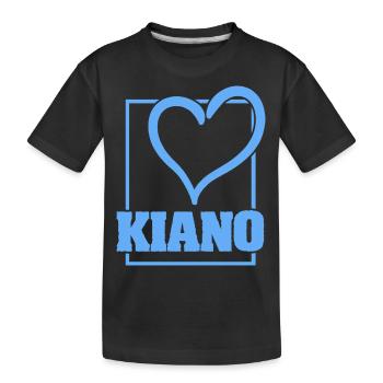 Kiano - Kinder Premium Bio T-Shirt - Schwarz - Vorne