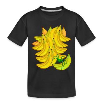 Banane Banane Fruit Exotique Spider - T-shirt bio Premium Enfant - noir - Devant