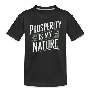 La prospérité est ma nature Citation sur l’abondance - T-shirt bio Premium Enfant - noir - Devant