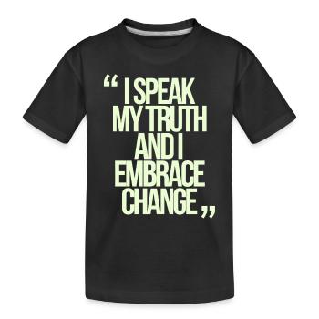 Citation des Gémeaux : Je dis ma vérité et - T-shirt bio Premium Enfant - noir - Devant