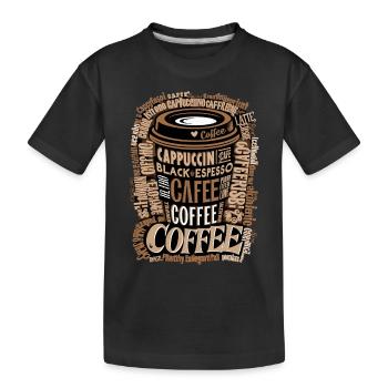 Plaisir du café pour les buveurs et les amateurs de café - T-shirt bio Premium Enfant - noir - Devant