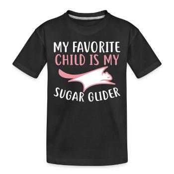 Sugar glider - Kids' Premium Organic T-Shirt - black - Front