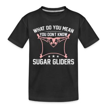 Sugar glider - Kids' Premium Organic T-Shirt - black - Front