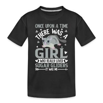 Sugar glider - Kids' Premium Organic T-Shirt - black - Front