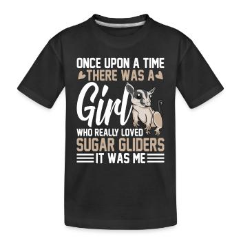 Sugar glider - Kids' Premium Organic T-Shirt - black - Front