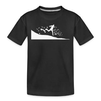 Trail Runner Cross Trail Bergläufer - Kinder Premium Bio T-Shirt - Schwarz - Vorne