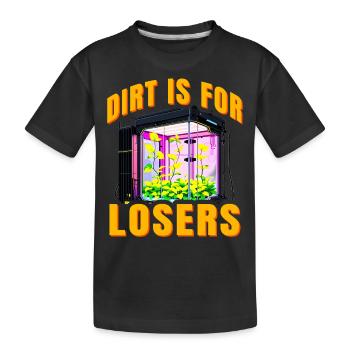 Dreck ist für Verlierer - Kinder Premium Bio T-Shirt - Schwarz - Vorne