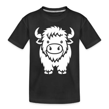 Buffalo - Kids' Premium Organic T-Shirt - black - Front