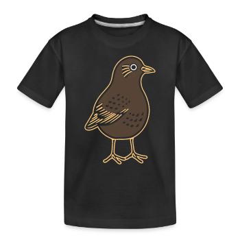 Waldschnepfe - Kinder Premium Bio T-Shirt - Schwarz - Vorne